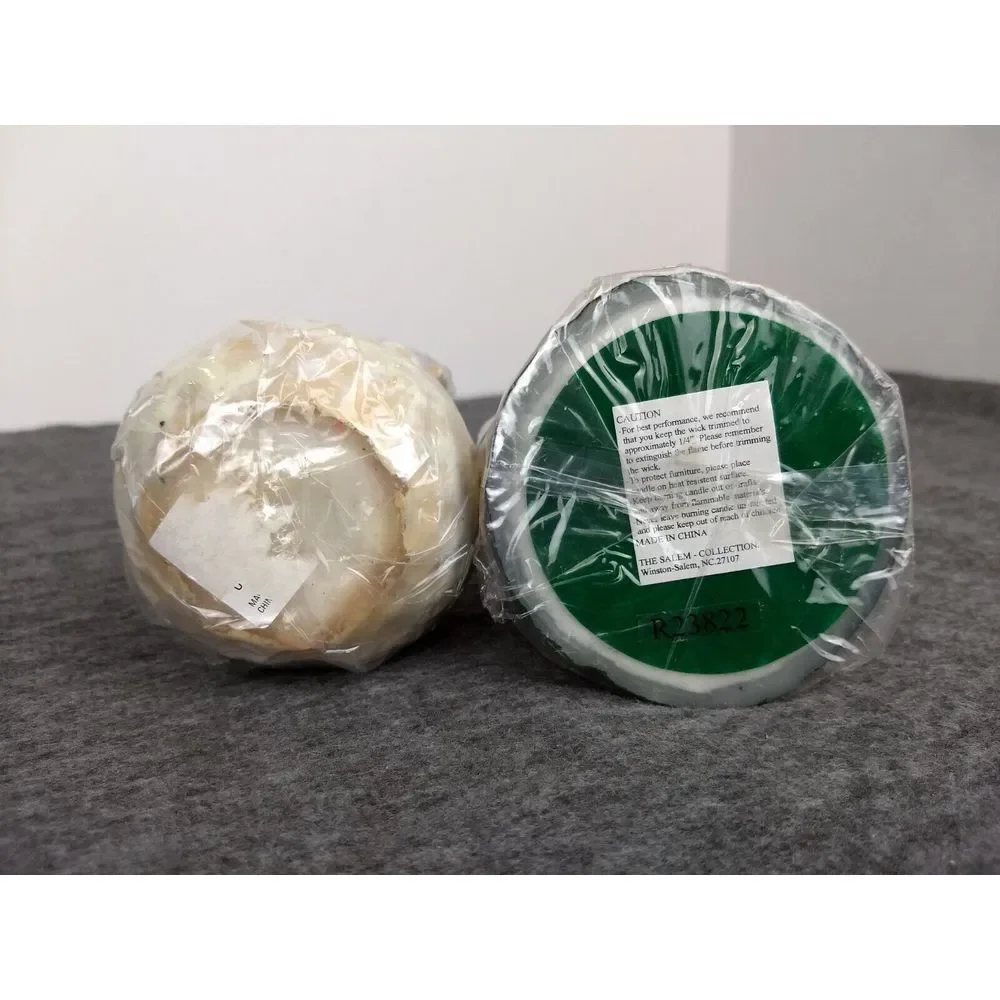 Snowman Christmas‎ Holiday Candles Handmade Lot of 2 Salem Collection NEW SEALED